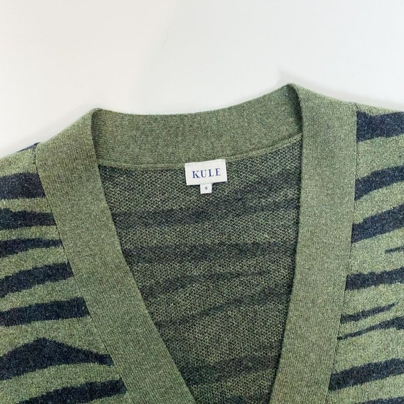 KULE Green and Black Striped Cardigan - Picture 7 of 12